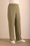 Haki Keten Pantolon - 4