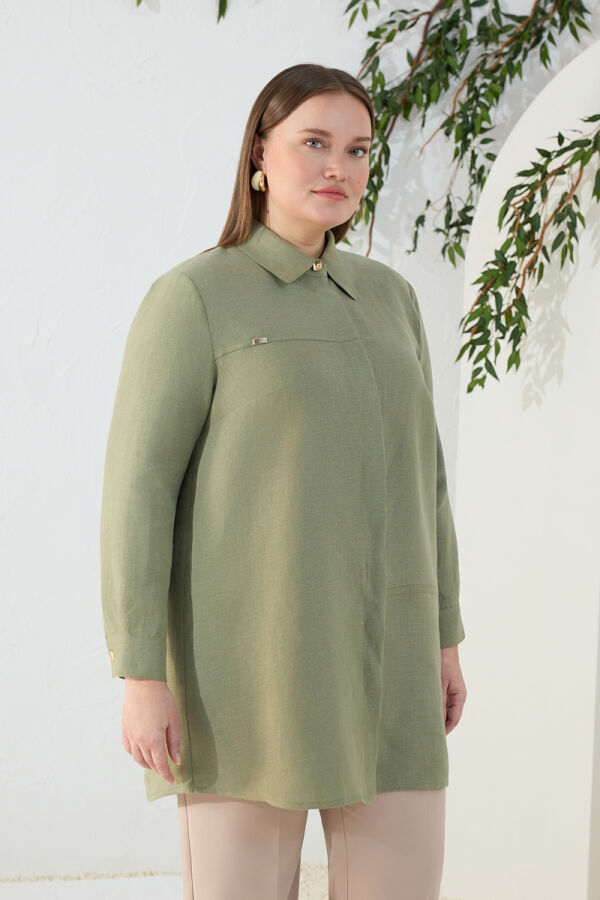 Haki Keten Tunik - 3