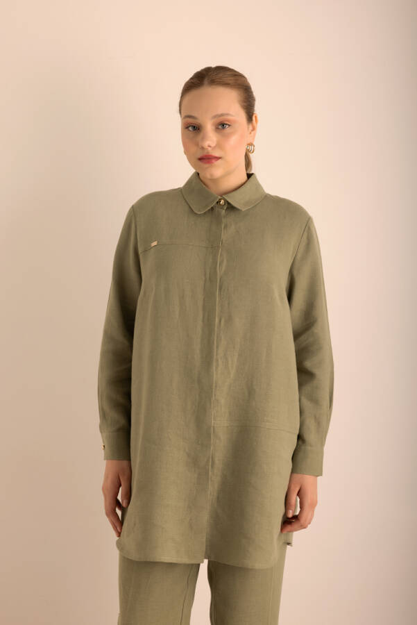 Haki Keten Tunik - 3