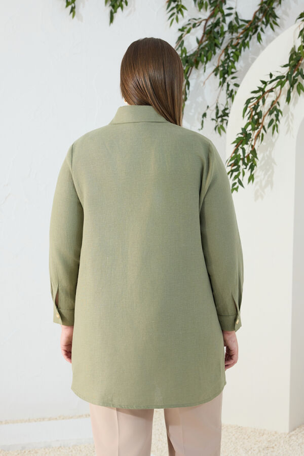 Haki Keten Tunik - 6