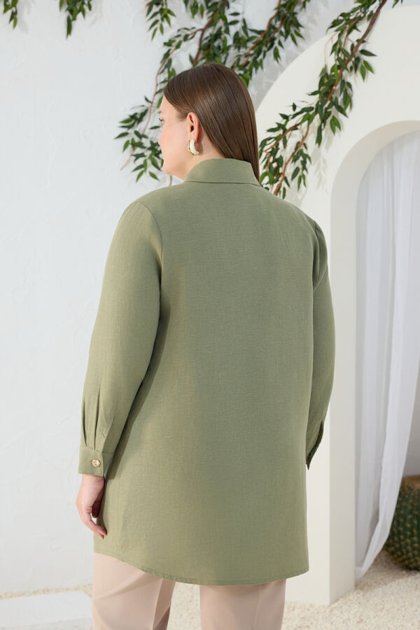 Haki Keten Tunik - 7