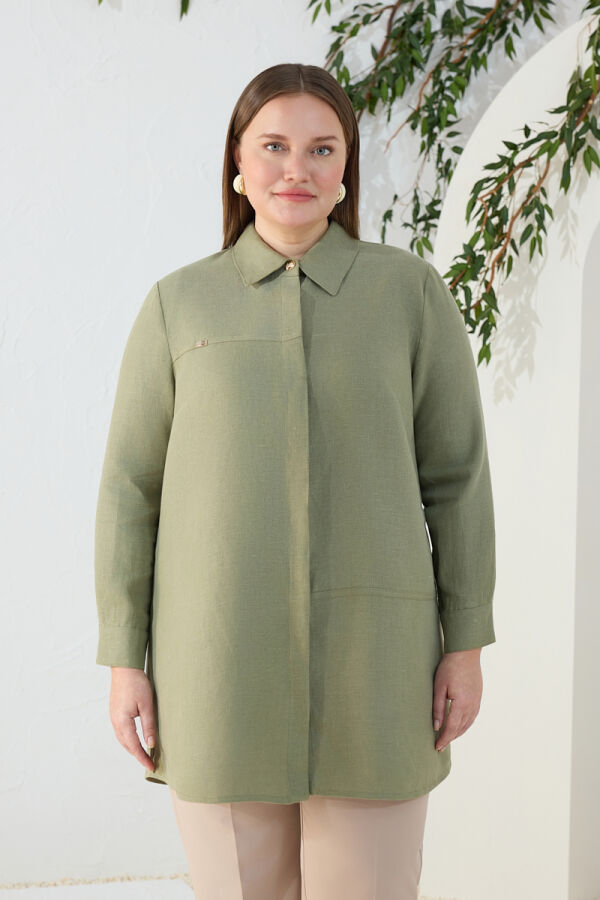 Haki Keten Tunik - 2