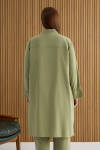 Haki Koza Kol Düğmeli Tunik - 5