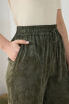 Haki Lastik Detaylı Pantolon - 6