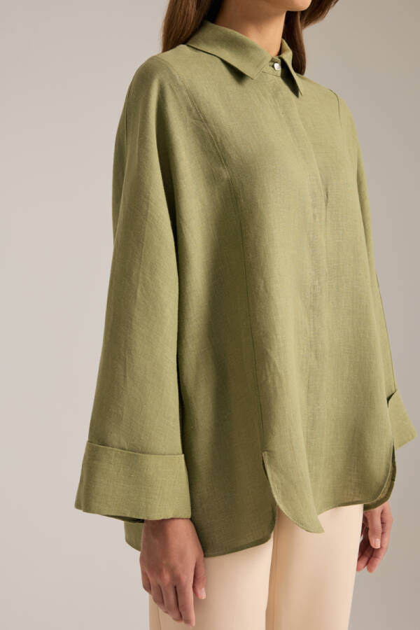 Haki Rahat Form Keten Tunik - 4
