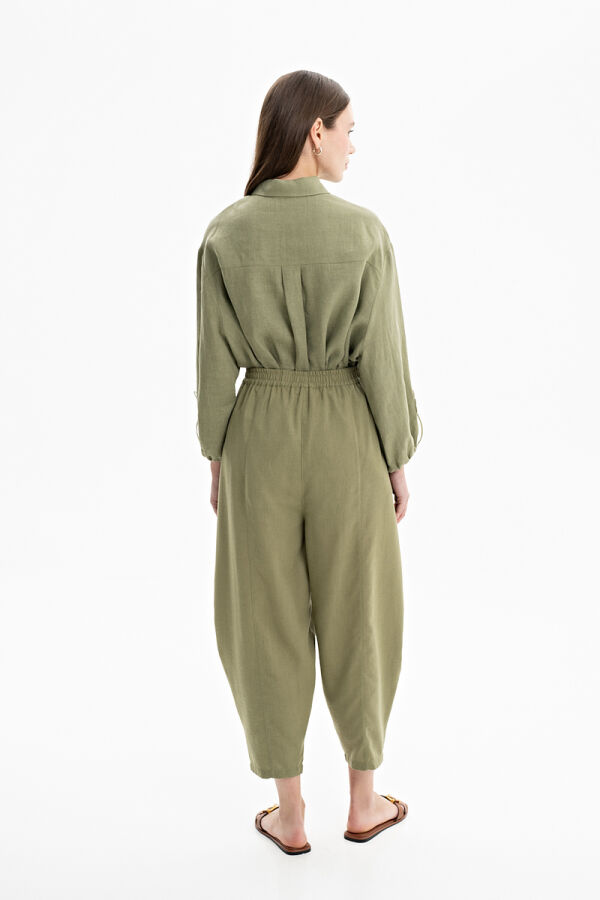 Haki Rahat Kesim Basic Pantolon - 3