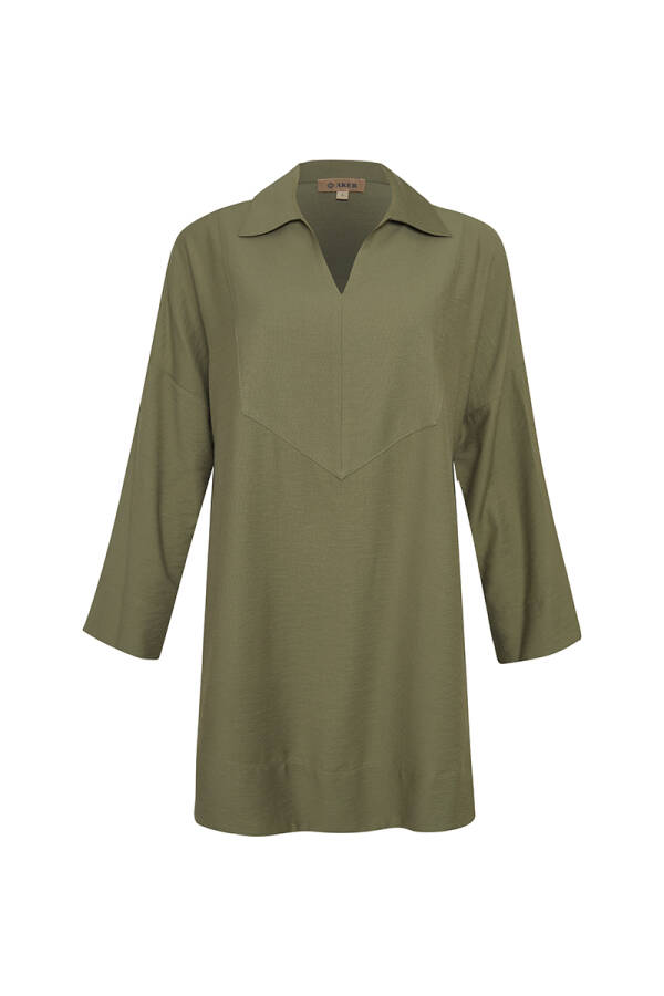 Haki Roba Detaylı Tunik - Aker