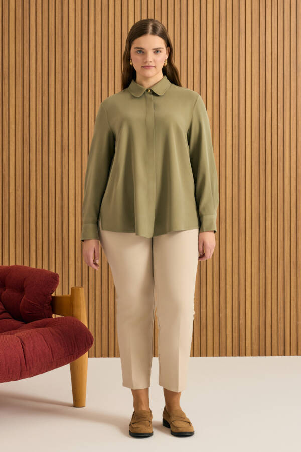 Haki Tencel Bluz - 3