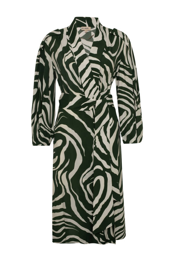 Haki Zebra Desen Kimono Kap - 1