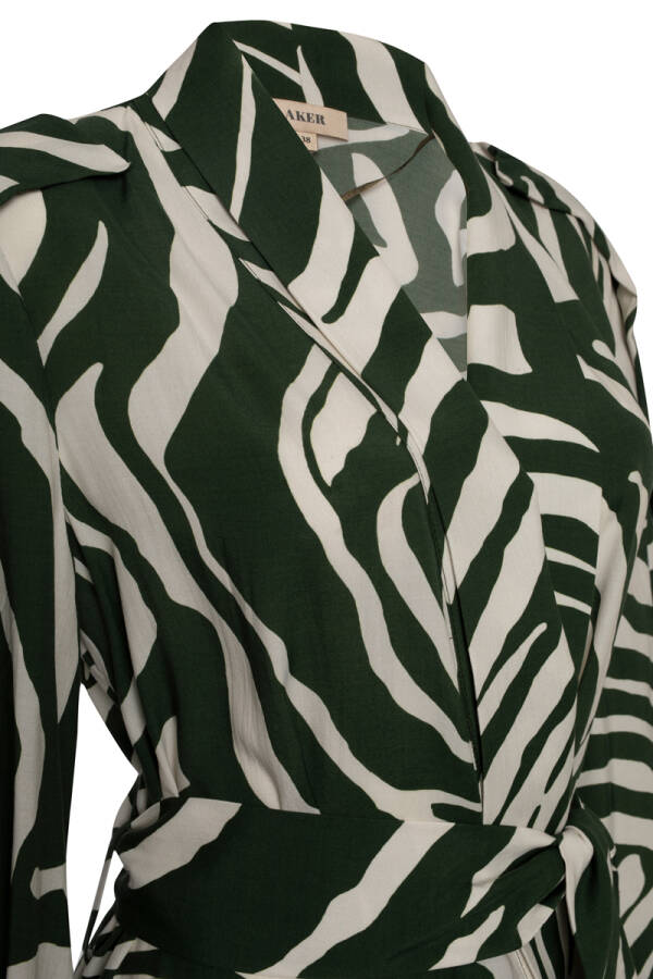 Haki Zebra Desen Kimono Kap - 3