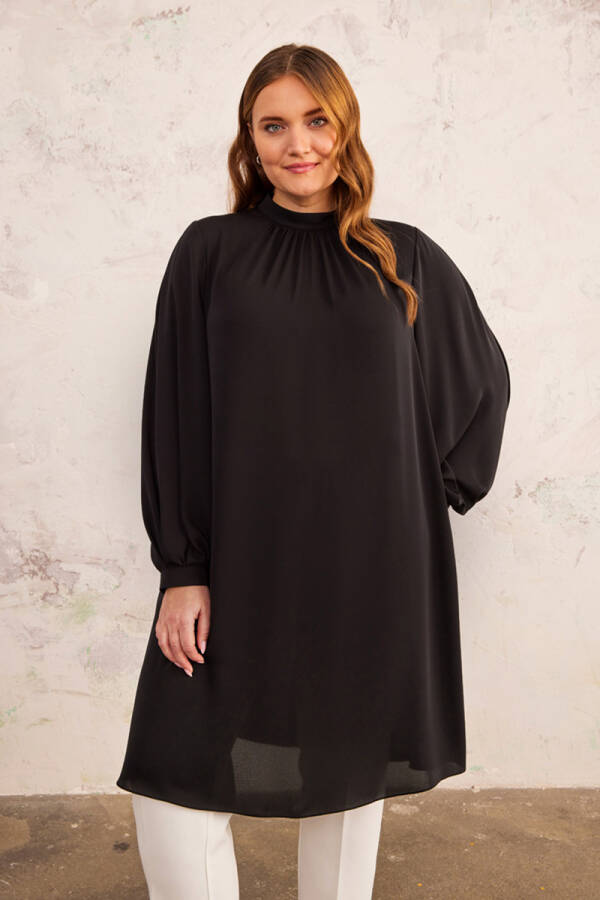 Siyah Hakim Yaka Tunik - 1