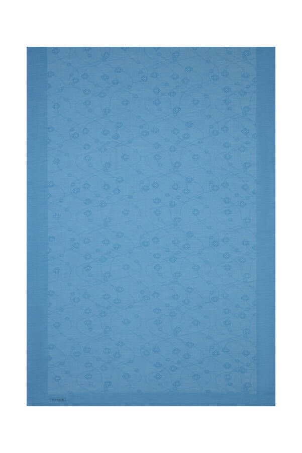 İndigo Pamuk İpek Şal - 1