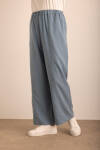 İndigo Beli Lastikli Tencel Cotton Pantolon - 5
