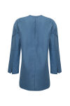 İndigo Dikiş Detaylı V Yaka Tunik - 3