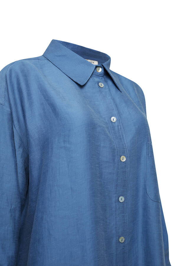 İndigo Keten Tunik - 2