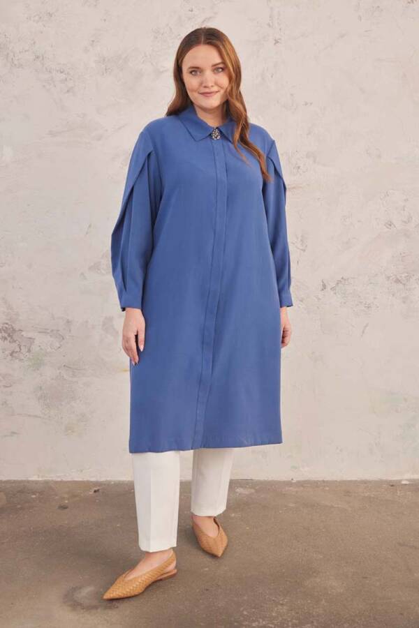 İndigo Kol Detaylı Kap - 1