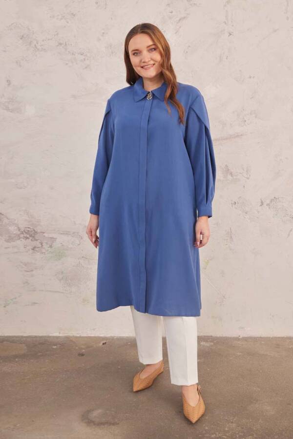 İndigo Kol Detaylı Kap - 2