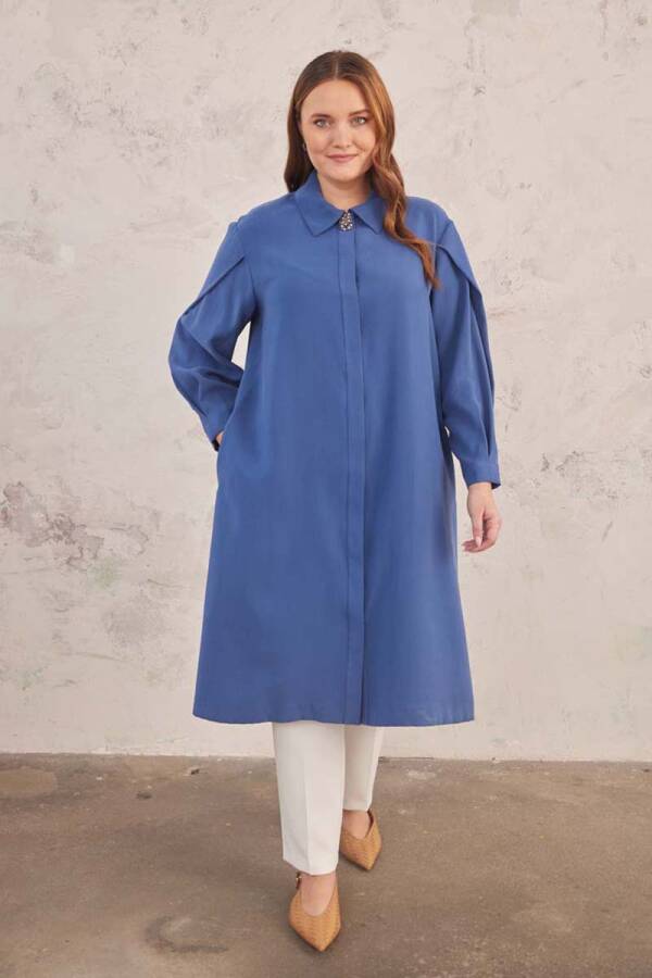 İndigo Kol Detaylı Kap - 3