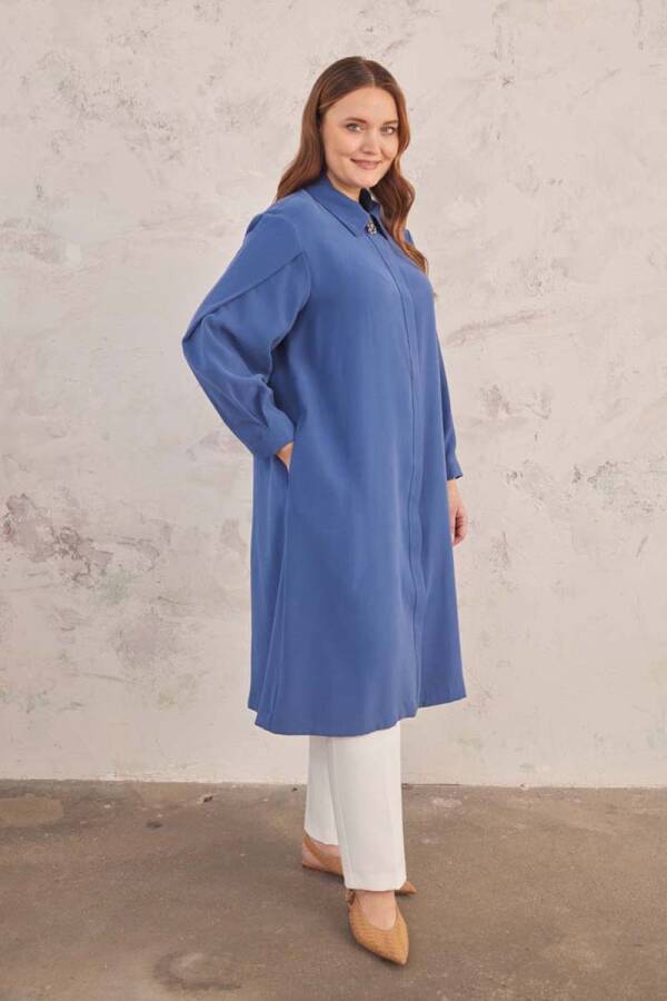 İndigo Kol Detaylı Kap - 4