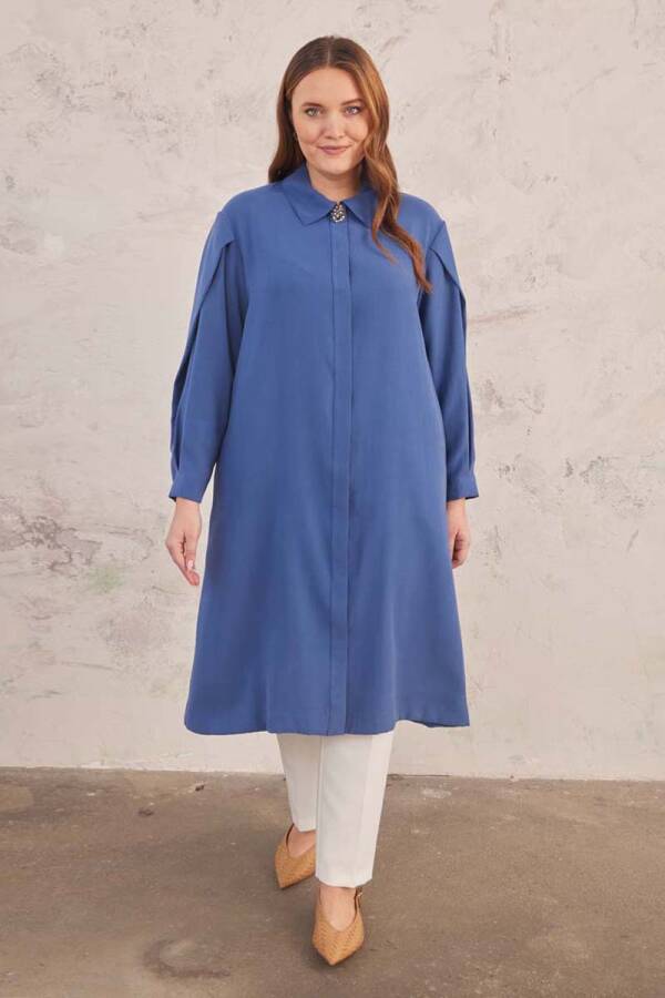 İndigo Kol Detaylı Kap - 5