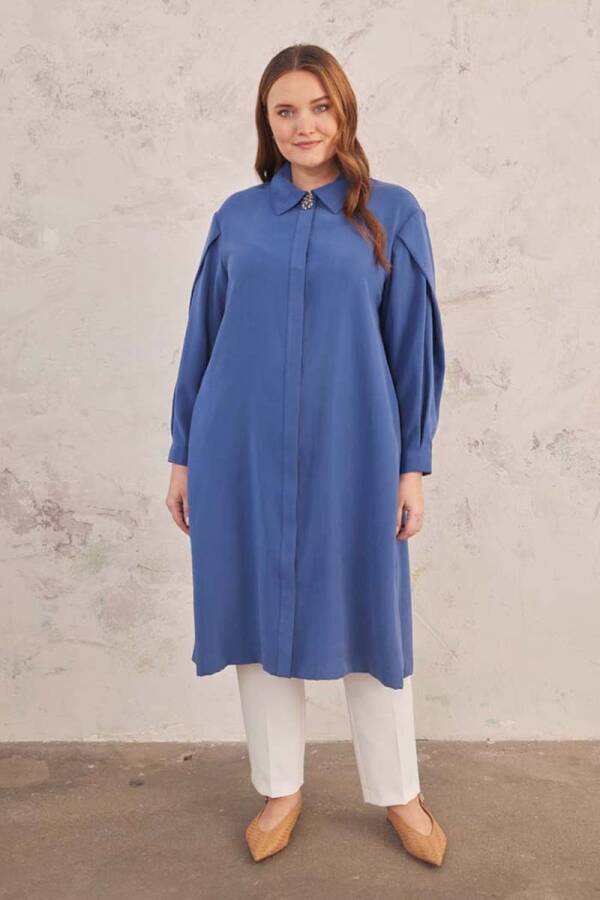 İndigo Kol Detaylı Kap - 6