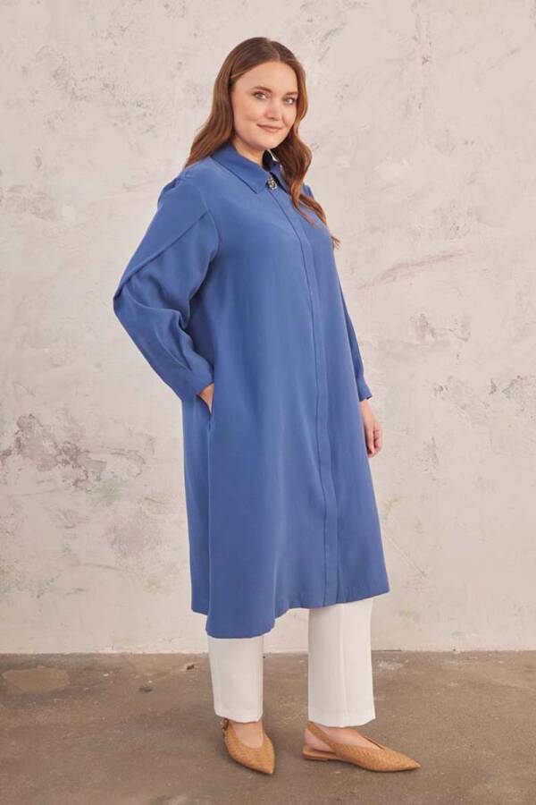 İndigo Kol Detaylı Kap - 7