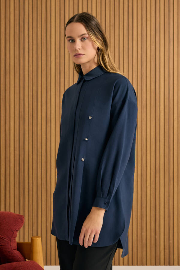 İndigo Koza Logolu Modal Tunik - 1