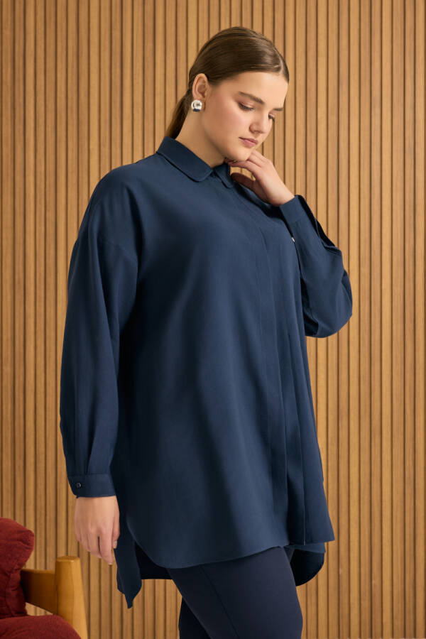 İndigo Koza Logolu Modal Tunik - 1