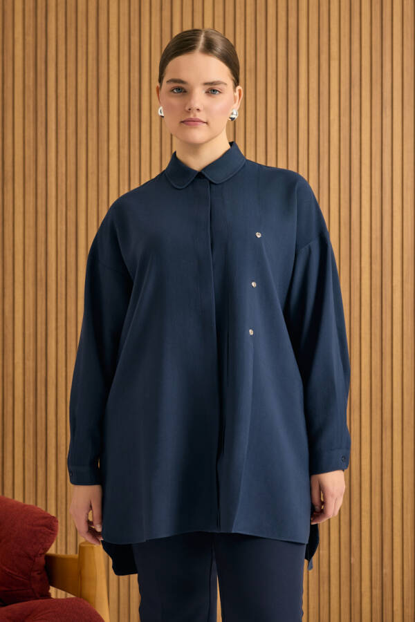 İndigo Koza Logolu Modal Tunik - 2