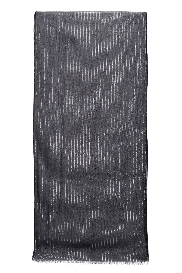 Renkli İpek Simli Fular 35 x 135 - Aker