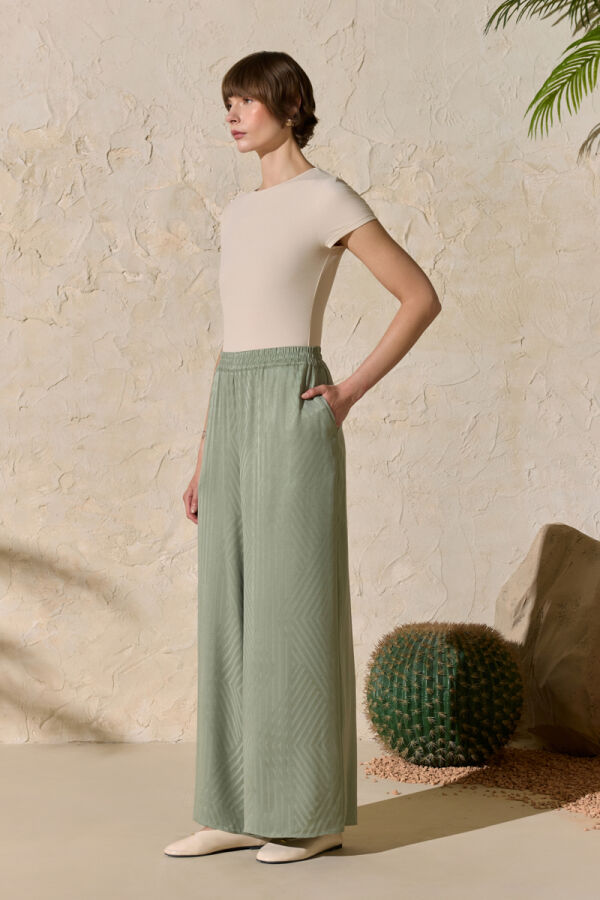 Jakarlı Pantolon Etek - 4