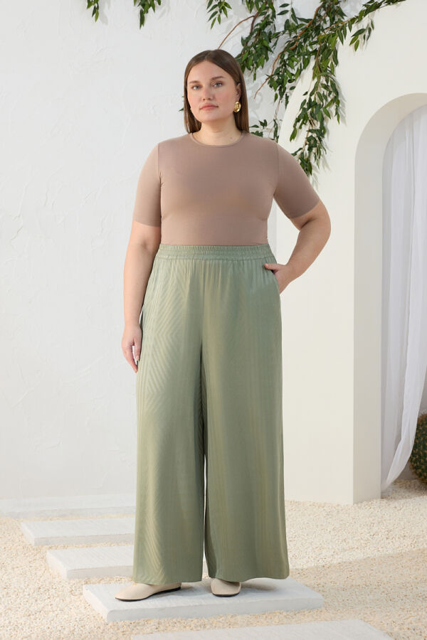 Jakarlı Pantolon Etek - 4