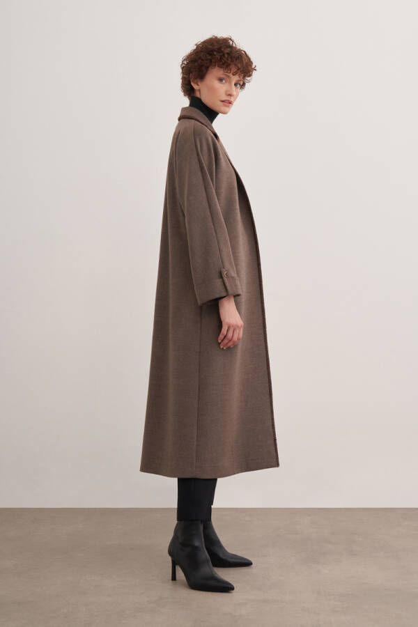 Kahverengi 18174111 Dikişli Kap - Aker (1)