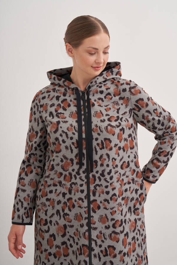 Kahverengi 18666112 Fermuarlı Spor Kap - 4