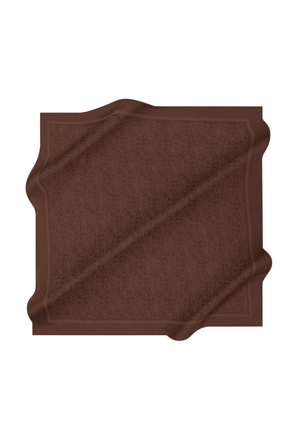 Kahverengi Etnik Jakar Eşarp - 1