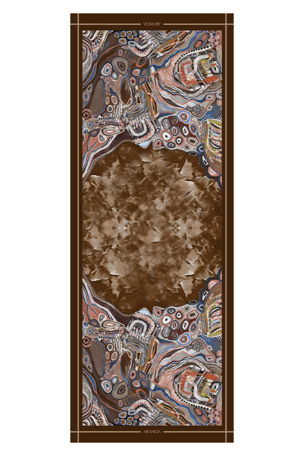 Kahverengi 70X200 Modal Şal - Arancia