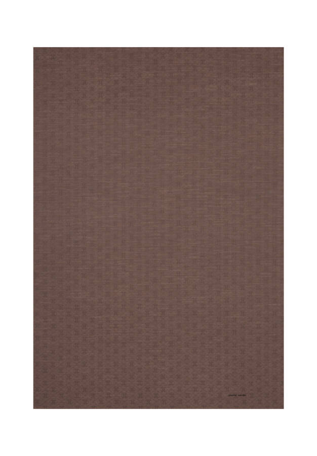 Kahverengi 75X190 CM K.Pierre Cardin Logolu İpek Koton Jakar Etol - 1