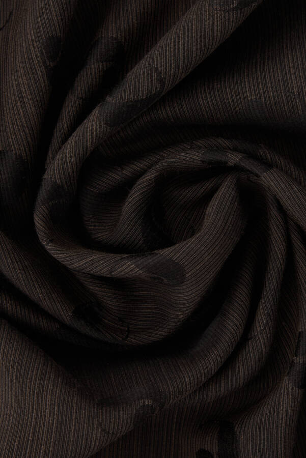 Kahverengi 75X200 B.Cacharel Logolu İpek Koton Jakar Etol - Cacharel (1)