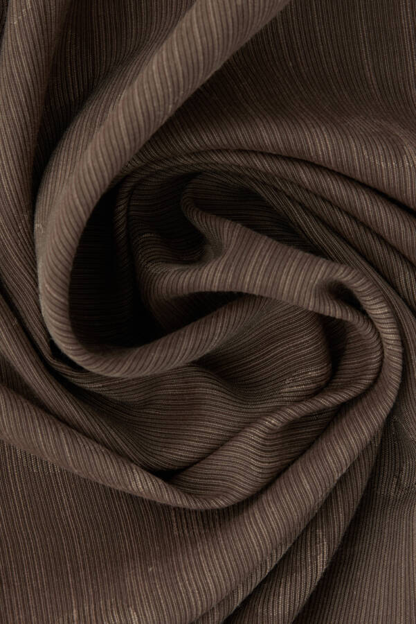 Kahverengi 75X200 B. Logolu İpek Koton Jakar Şal - Cacharel (1)