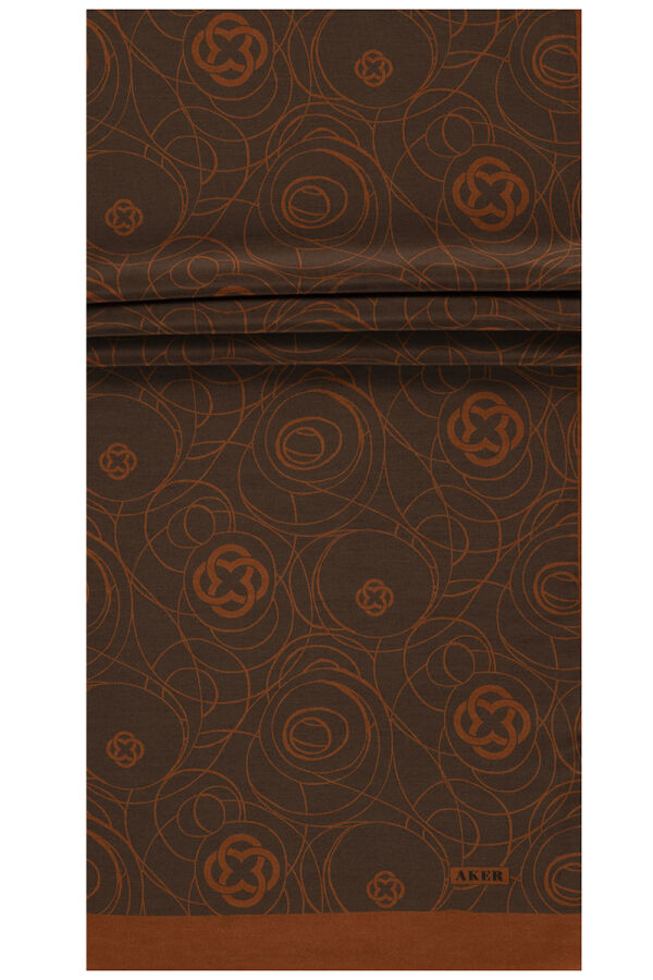 Kahverengi 75X200 İpek Koton Şal - 1