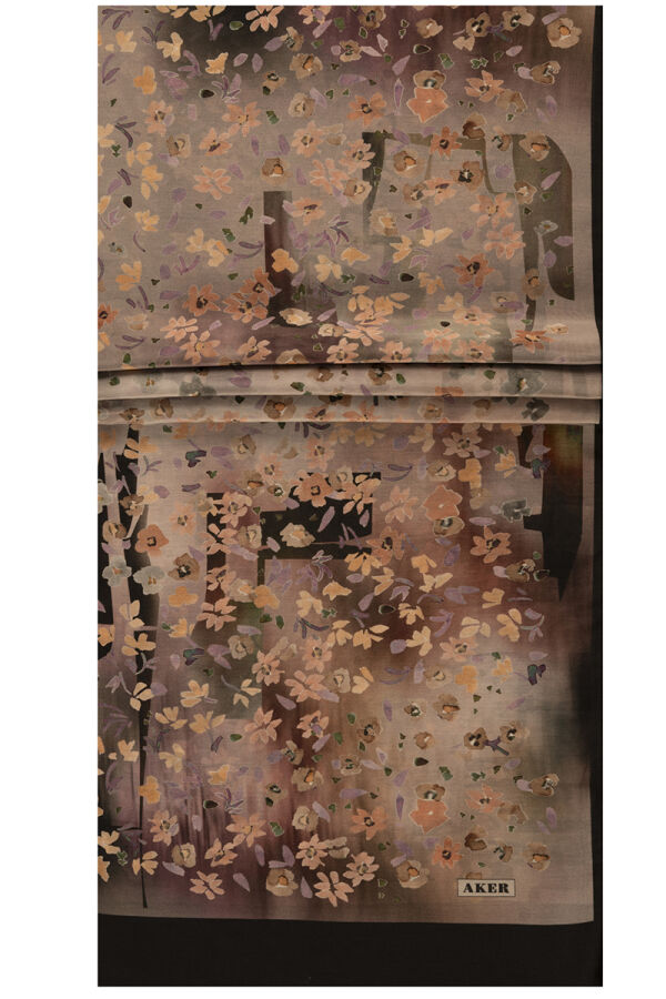 Kahverengi 75X200 İpek Koton Şal - 1