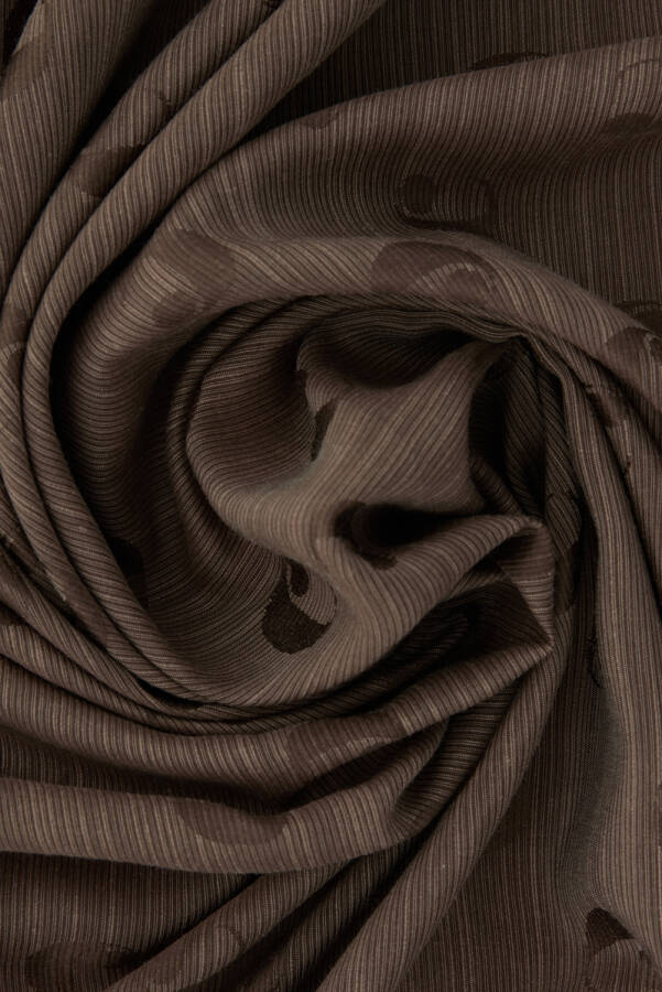 Kahverengi 90X90 B.Cacharel Logolu ipek koton Jakar - 1