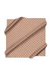 Kahverengi 90X90 İpek Krep Saten Eşarp 