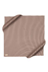 Kahverengi 90X90 İpek Krep Saten Eşarp - 1