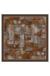 Kahverengi 90X90 İpek Twill Eşarp 