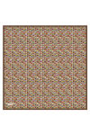 Kahverengi 90X90 İpek Twill Eşarp 