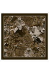 Kahverengi 90X90 İpek Twill Eşarp 