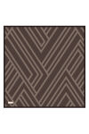 Kahverengi 90X90 İpek Twill Eşarp 