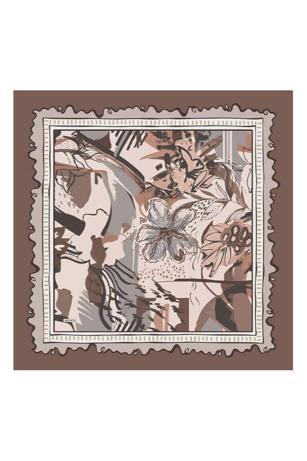 Kahverengi 90X90 Pure Touch Eşarp - 1