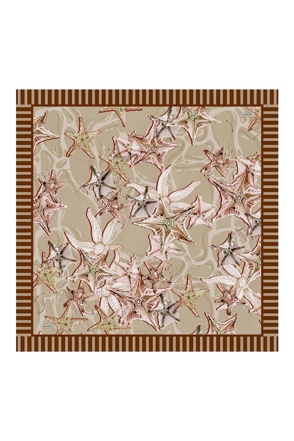 Kahverengi 90X90 Pure Touch Eşarp - 1